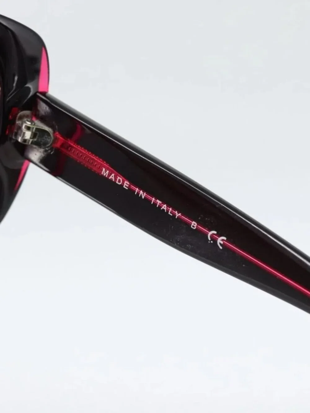 CHANEL COCO Mark Sunglasses Plastic Red CC Auth 186282M